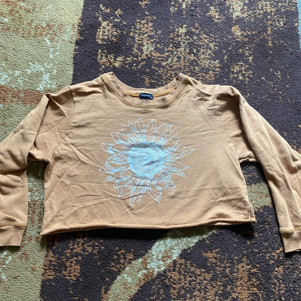 Orange cropped sweater